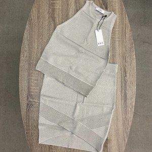 NWT ARC - Silver Sparkle Matching Set Crop Mini S